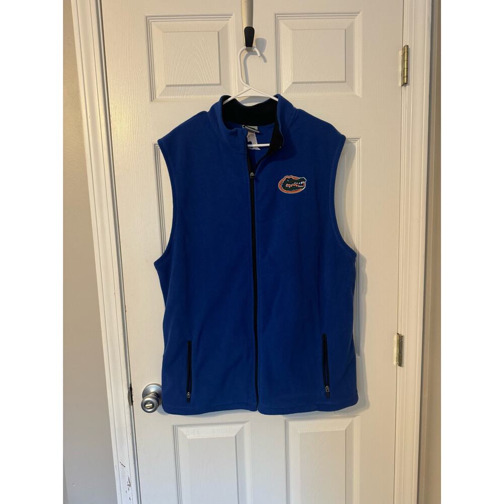 Stadium Athletic Florida Gators Full Zip Blue Fleece Vest Sz: Large